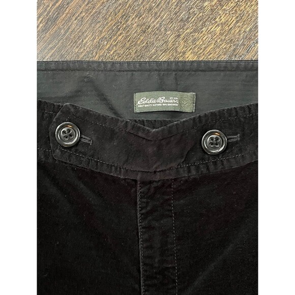 Eddie Bauer Pants Women’s 16 Tall 37x34 Velvet Black Stretch Soft Office Goth - Picture 4 of 10
